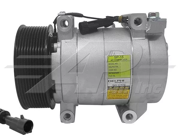 015213/1, 740477 OE Delphi Compressor SP15 – 121mm, 10 Groove Clutch, 12 Volt