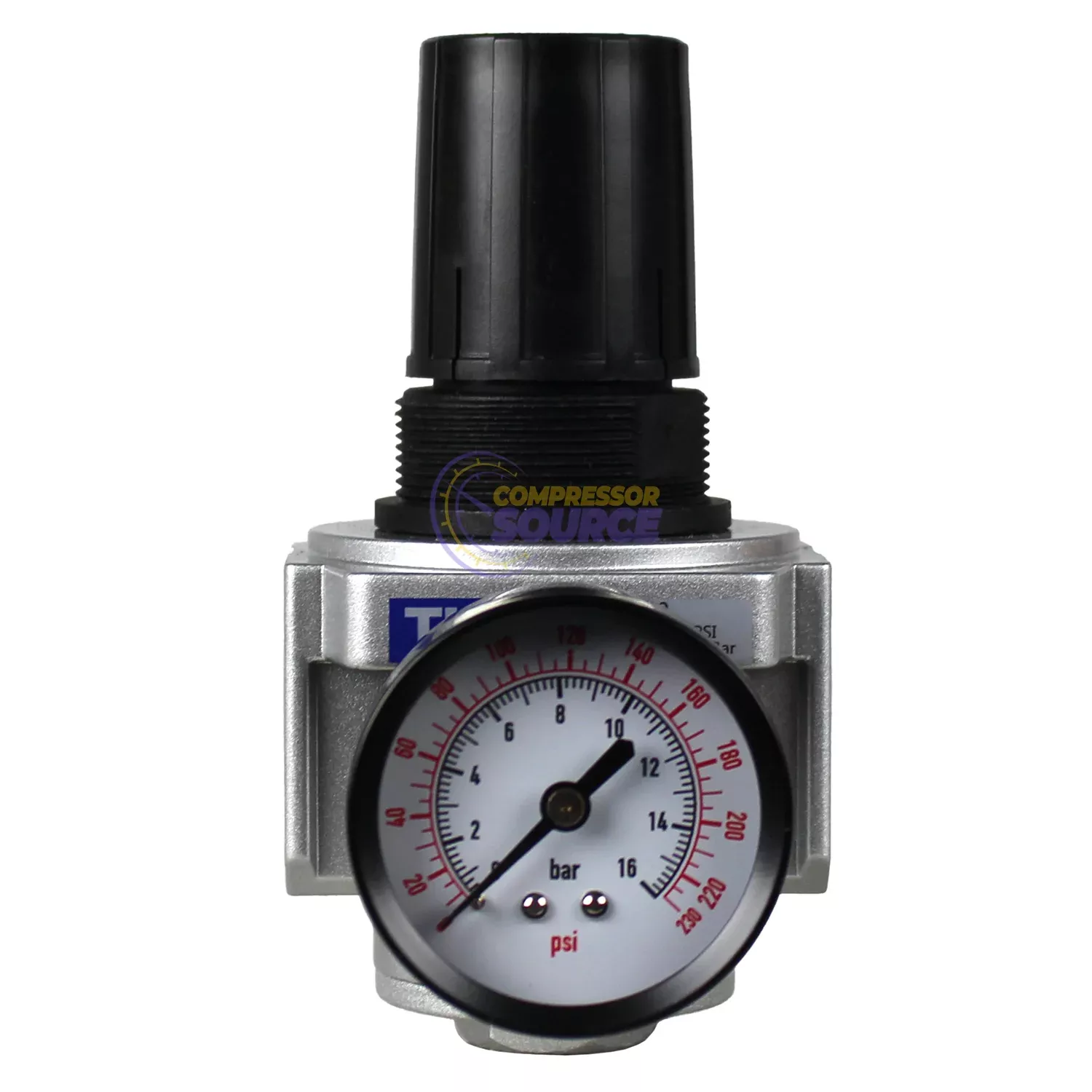 1/2" Air Compressor Pressure Regulator with Gauge and Wall Mounting Br