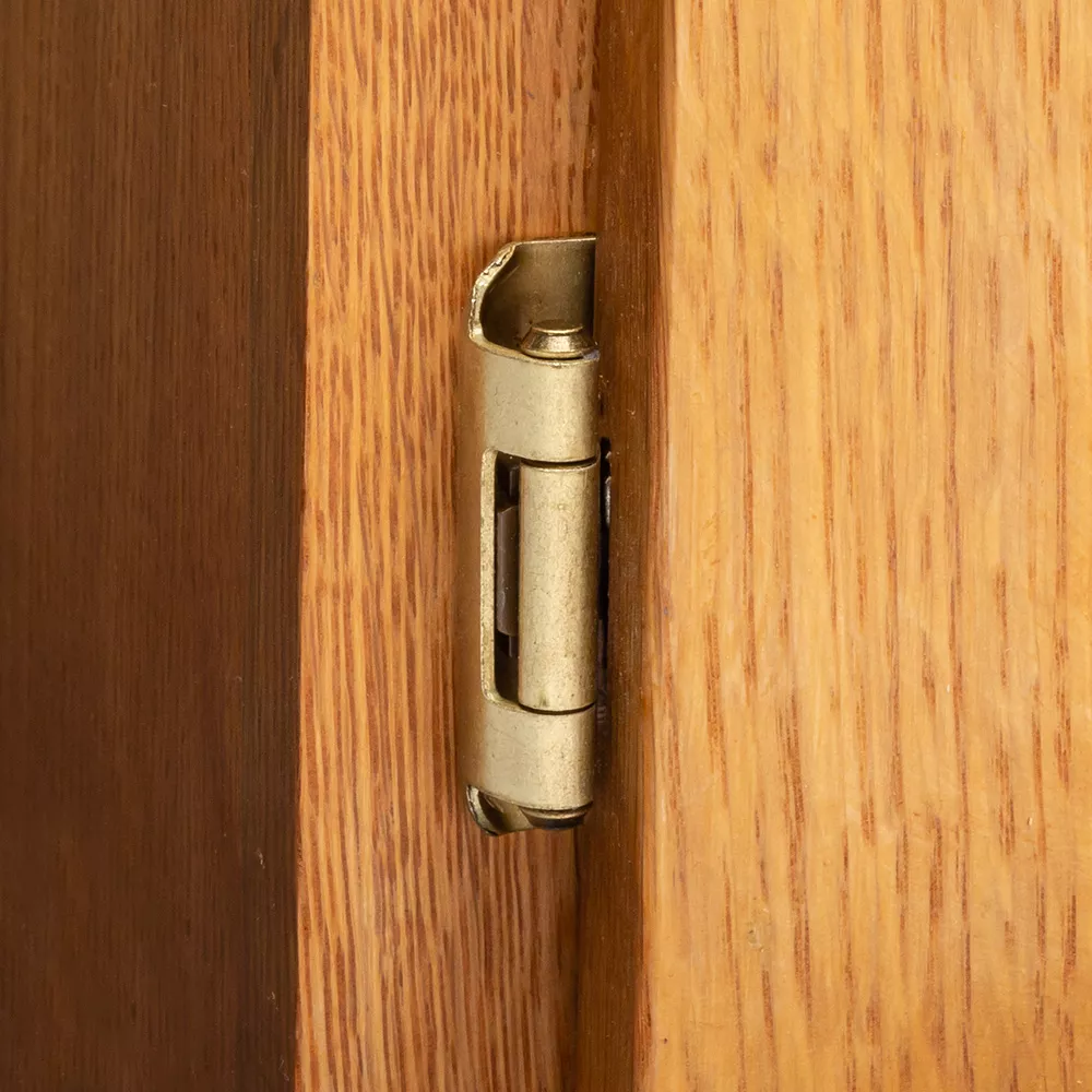 1/2'' Overlay Double Demountable Cabinet Hinges, Burnished Brass