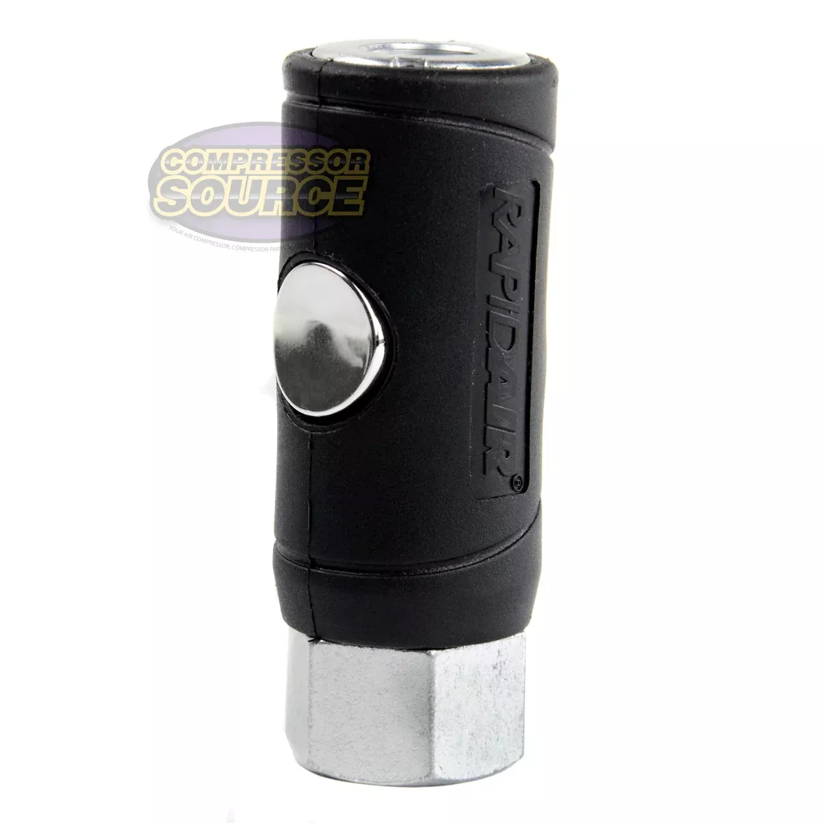 1/4" FNPT Air Coupler 1/4" Body Push Button Release Industrial Style S