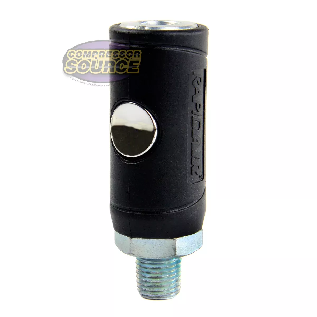 1/4" MNPT Air Coupler 1/4" Body Push Button Release Industrial Style S