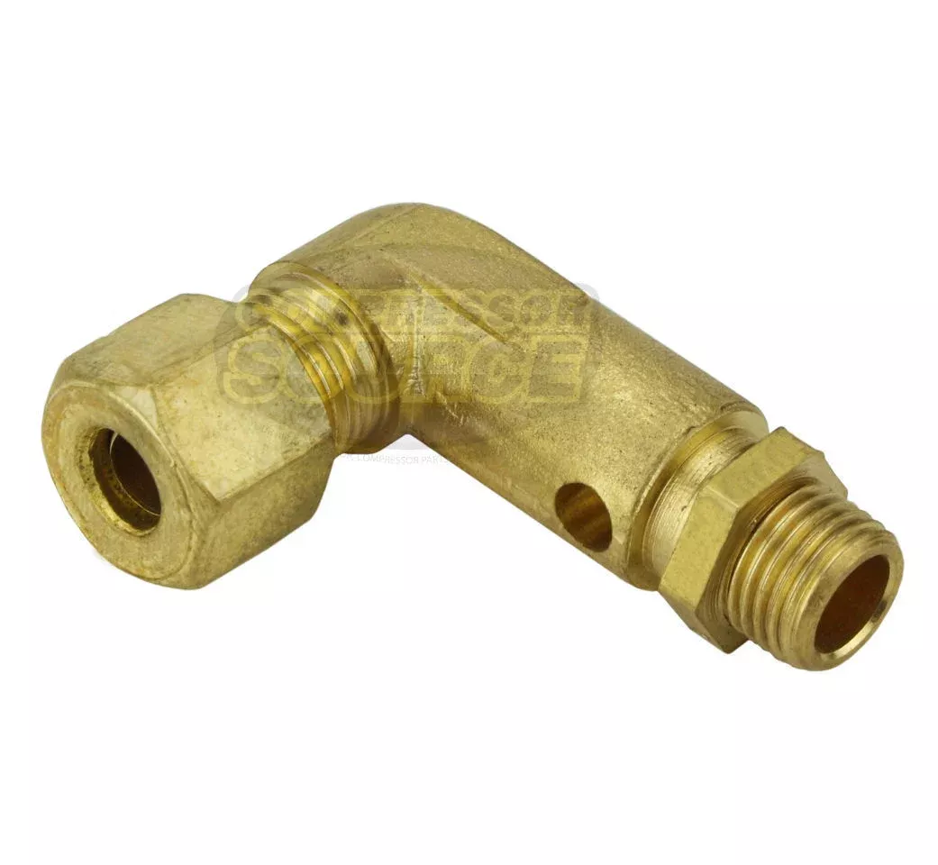 1/4" x 1/8" 2 Stage Air Compressor Pump Elbow Unloader Valve 90° Degre