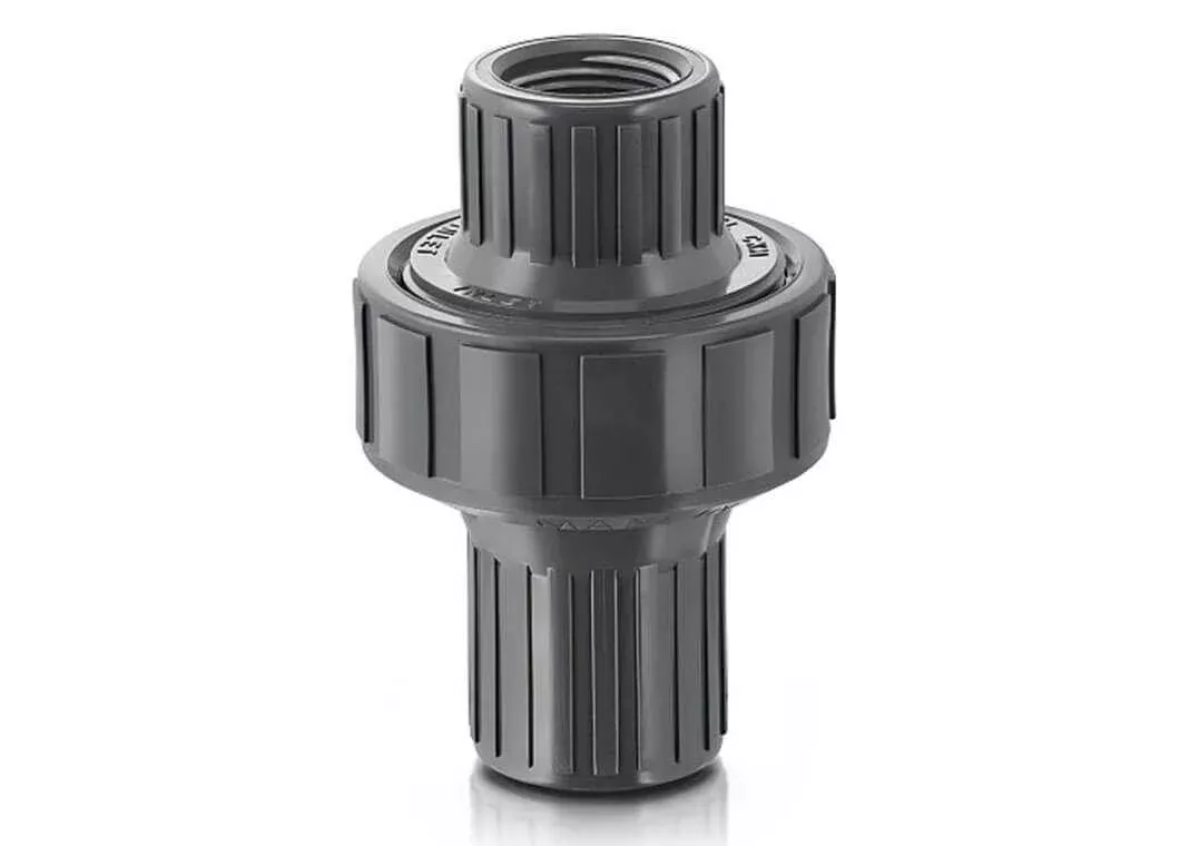 1" Plast-O-Matic CKM100VS-CP - Single Union Check Valve, CPVC Body, Viton Seat, Socket End