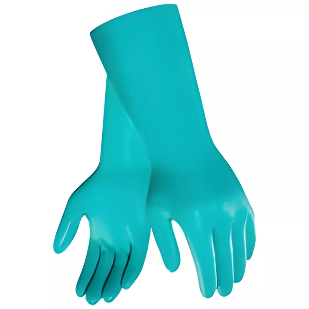 13" NITRILE GREEEN LINED CHEMICAL GLOVES-EXTRA LARGE