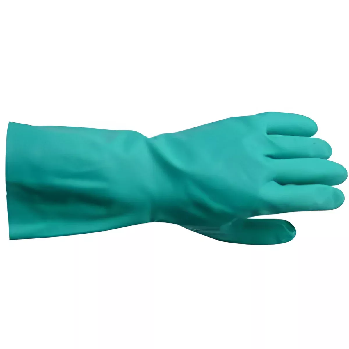 14 INCH NITRILE GREEN GLOVE LARGE/LINED