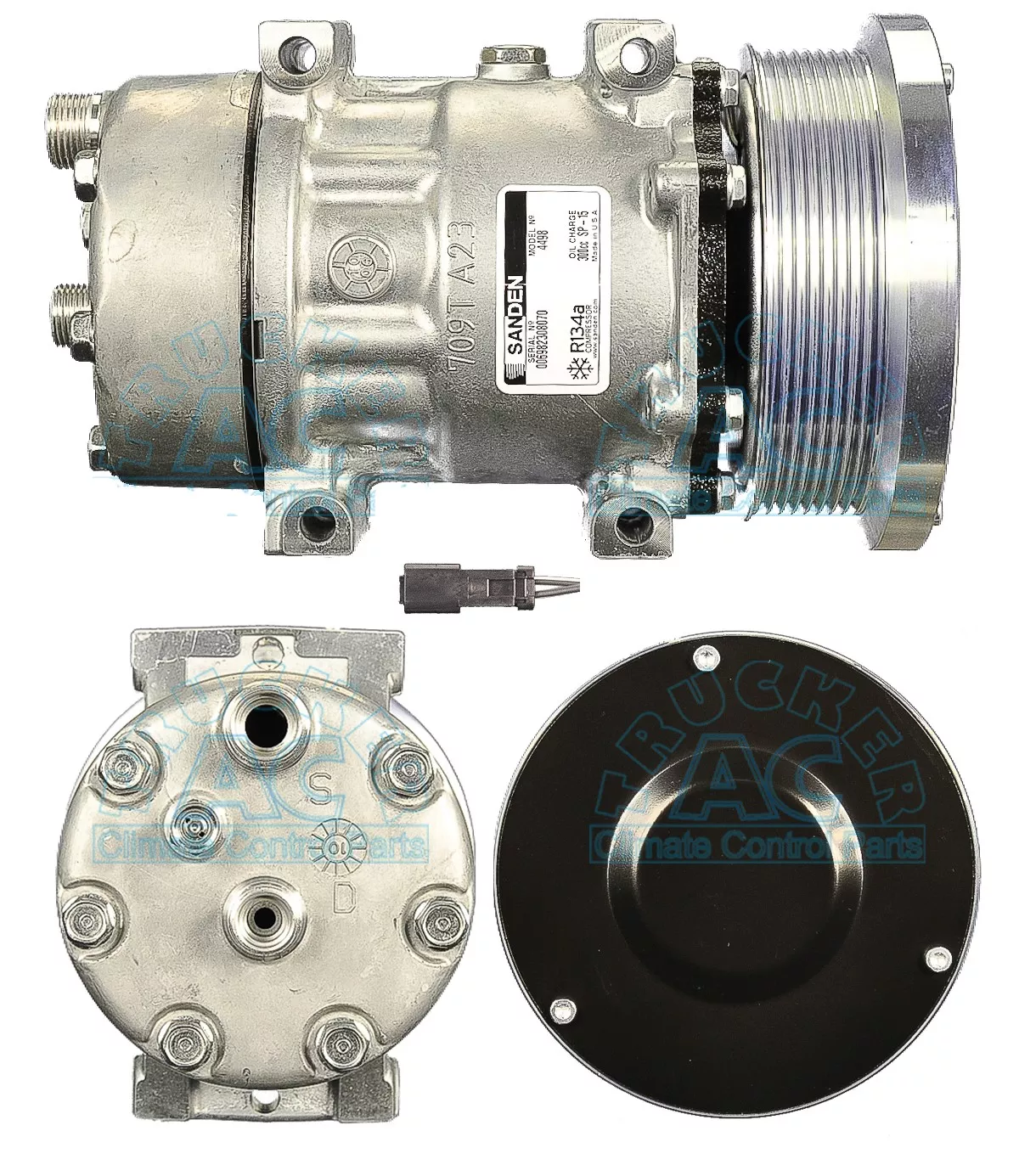 178-9570 New OEM Compressor with Clutch SD7H15 PV8 132MM 12V DIRECT KCA CATERPILLAR