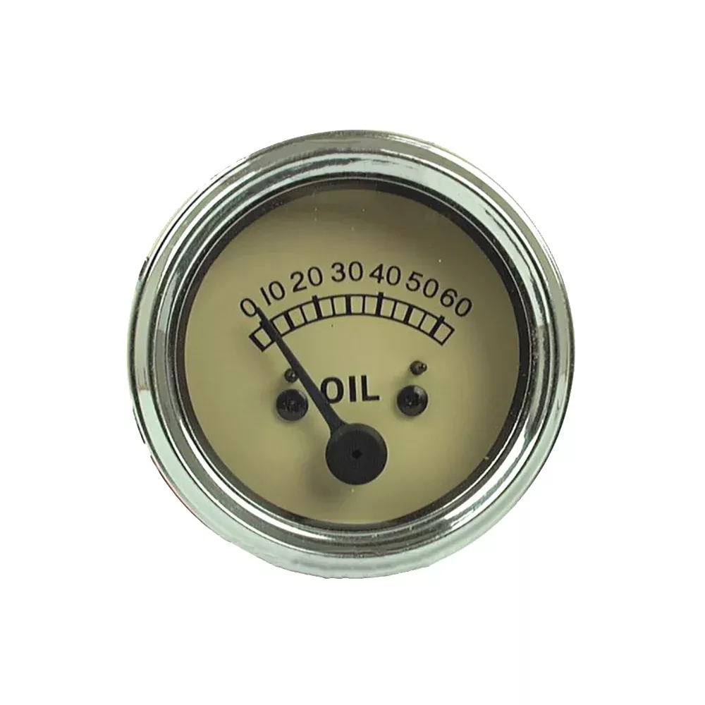 180100M91 Chrome Oil Pressure Gauge Fits Massey Ferguson MF TE20 TO20 TO30 TO35