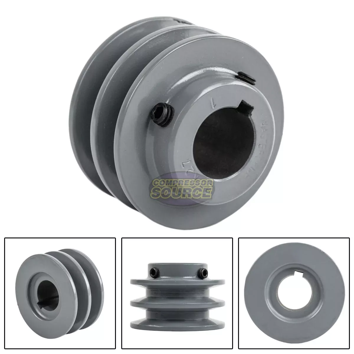 2.75" Double Groove A Section 4L Sheave with 1" Keyed Bore - 2AK27-1