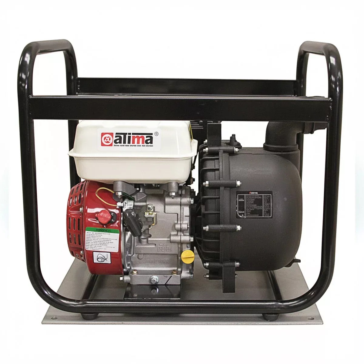 2" POLY TRANSFER PUMP IN ROLL CAGE WITH 6.5 HP ENGINE