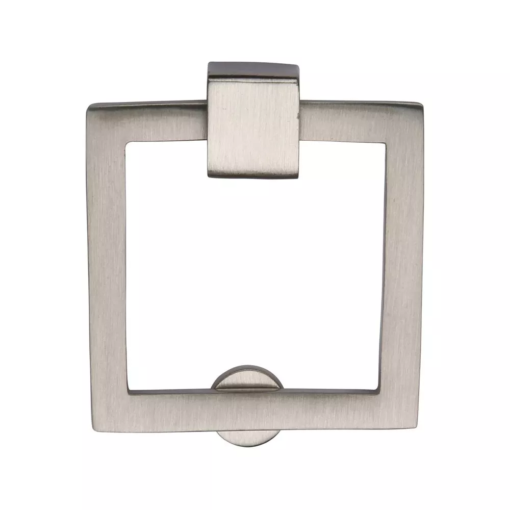 2''Square Cabinet Drop Pull, Satin Nickel