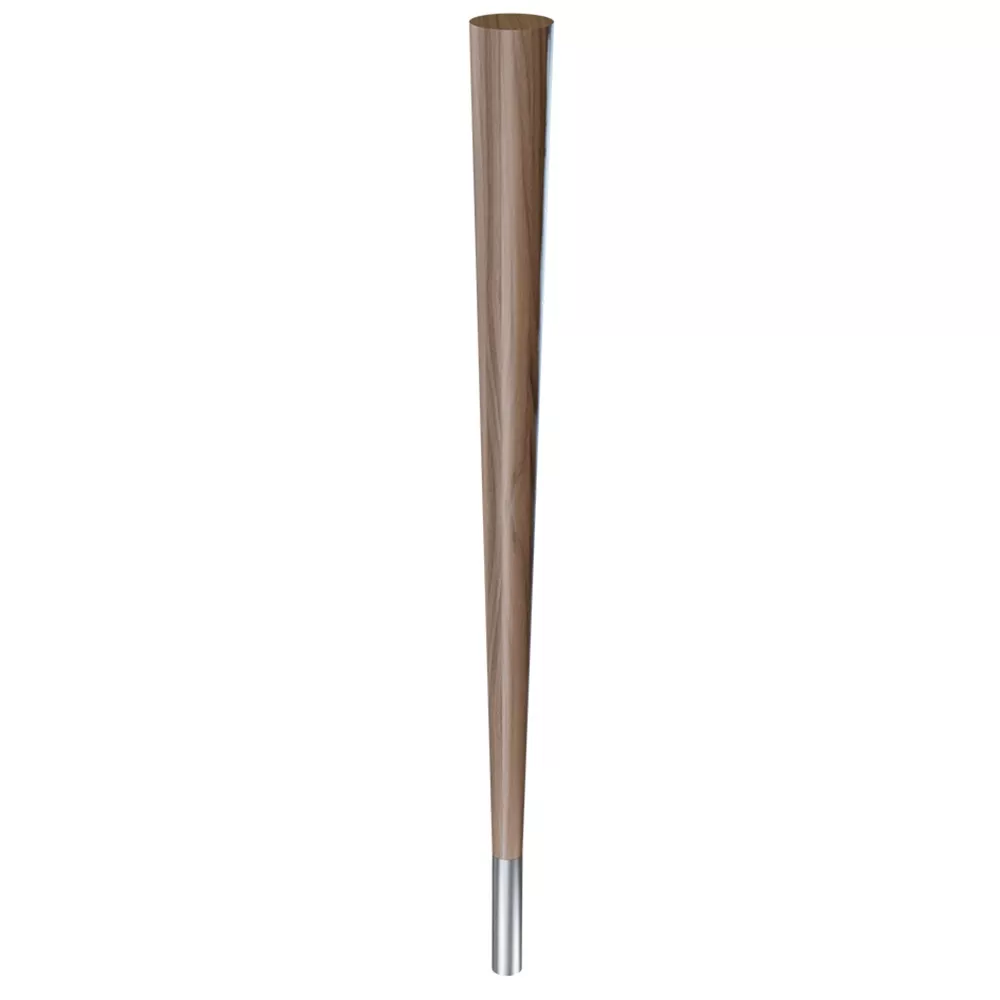 29'' Pre-Finished Turned Walnut Legs with 4''H Metal Feet