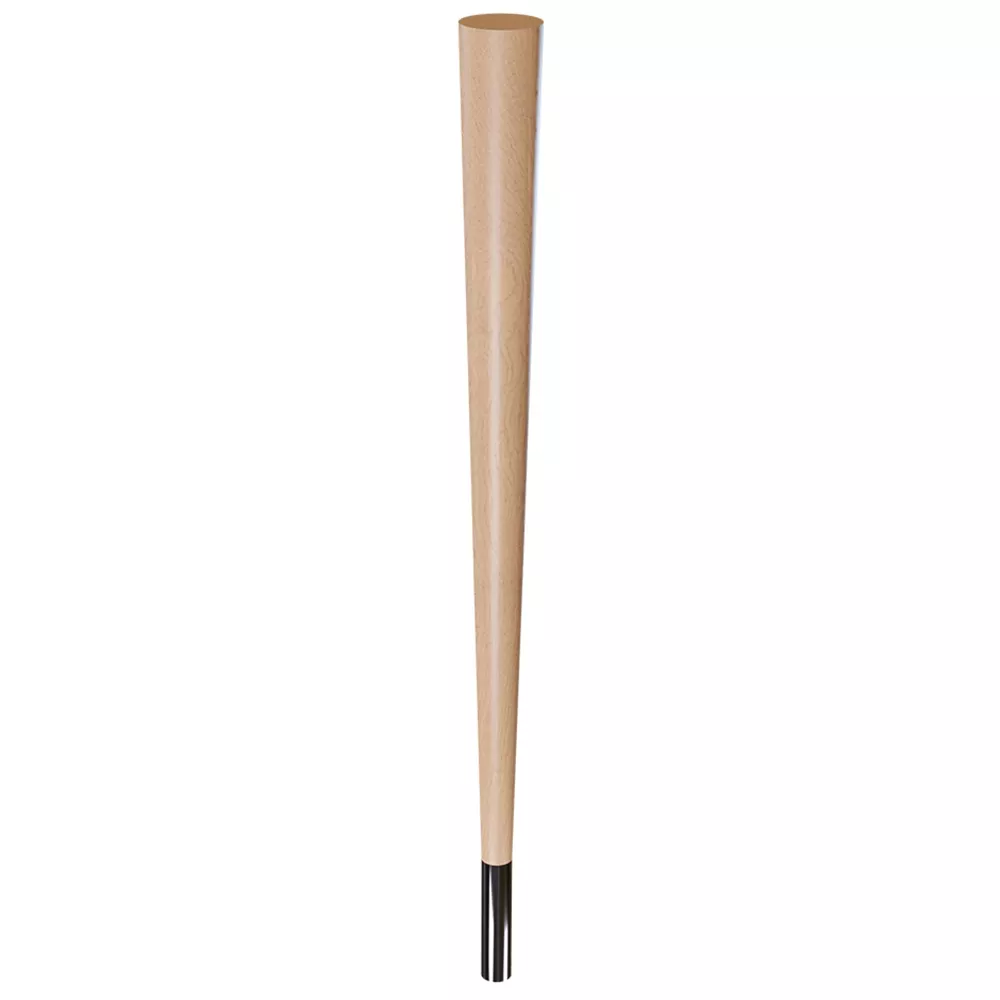 29'' Unfinished Turned Hard Maple Legs with 4''H Metal Feet