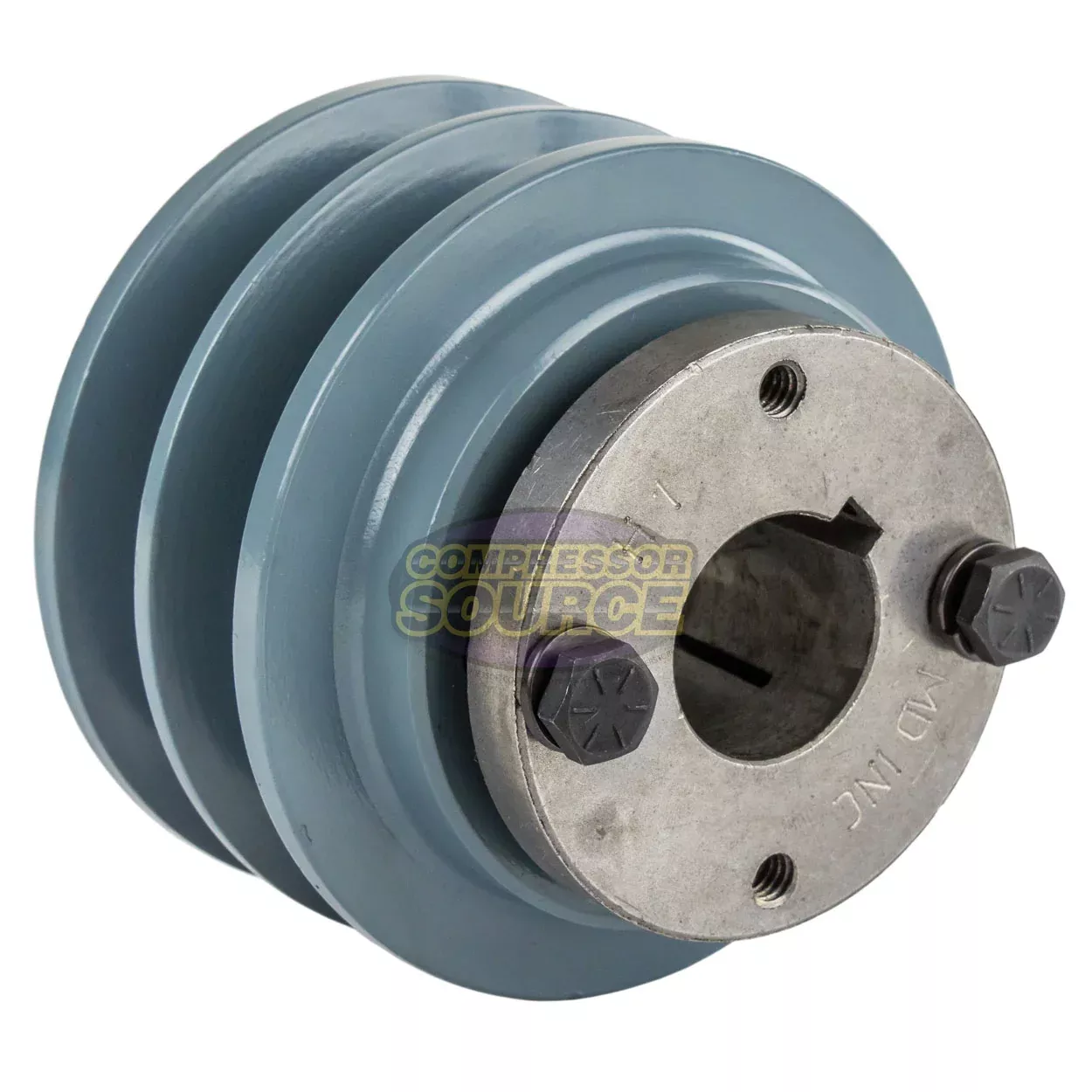 3.35" Double Groove B Section 5L Sheave with 1" H-Style Split Taper Bu