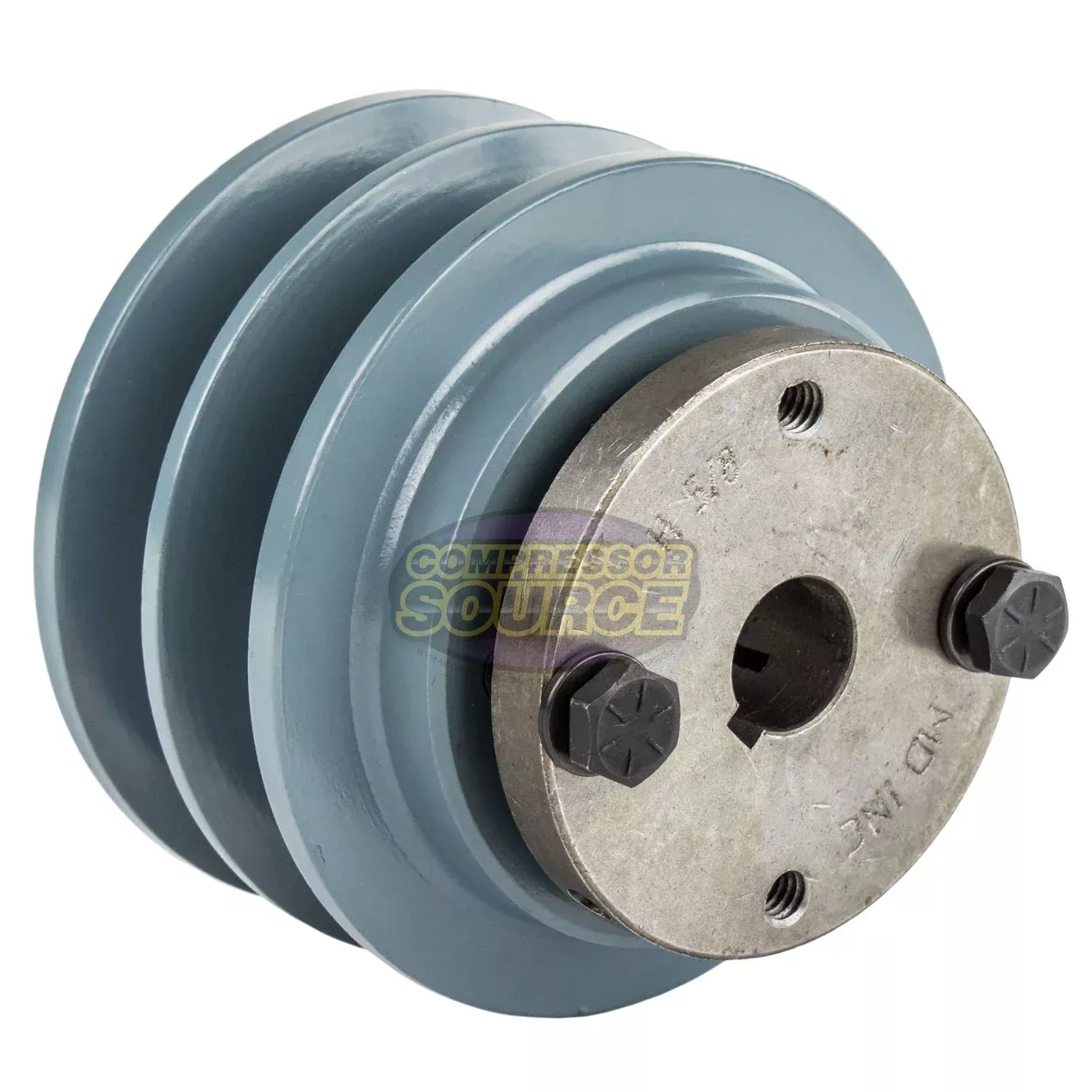 3.35" Double Groove B Section 5L Sheave with 5/8" (0.625") H-Style Spl