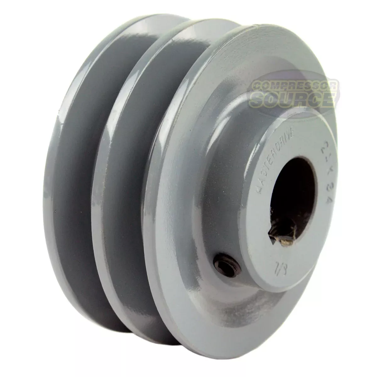 3.5" Double Groove A Section 4L Sheave with 7/8" (0.875") Keyed Bore -