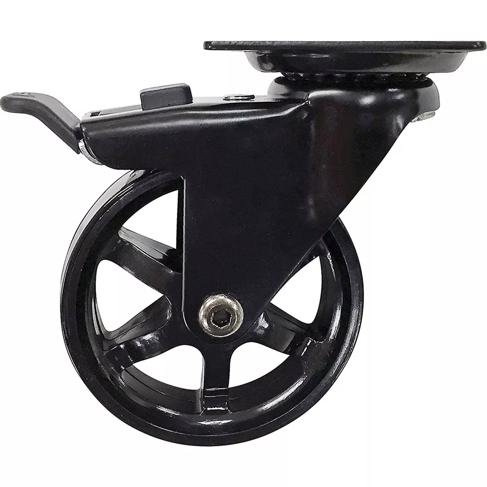 3'' Black ''Mag'' Polyurethane Swivel Caster