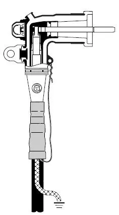 3M 7000132800 200 Amp Industrial Loadbreak Elbow 5810-B-4/0, 5-8 kV