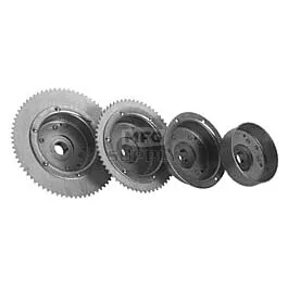4-1/2" Drums with Riveted Hubs 72 Tooth Sprocket - Machined OD
