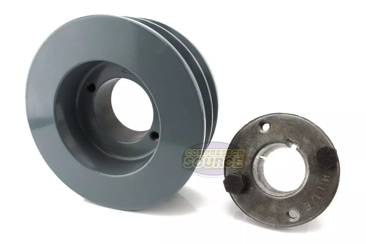 4.5" Double Groove B Section 5L Sheave with 1-1/8" (1.125") H-Style Sp