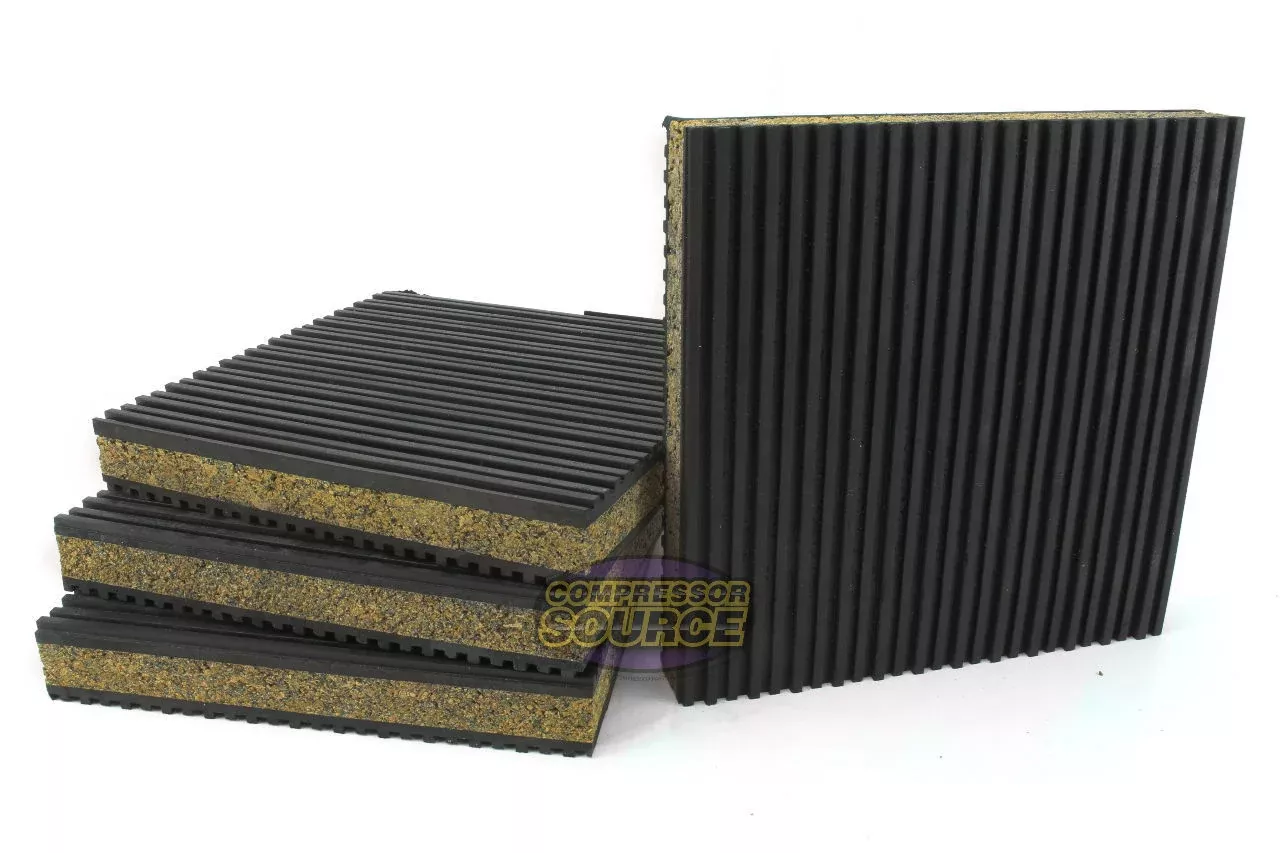 4 Pack Anti Vibration Pad Isolation Dampener Isolation 6x6x7/8 Rubber/