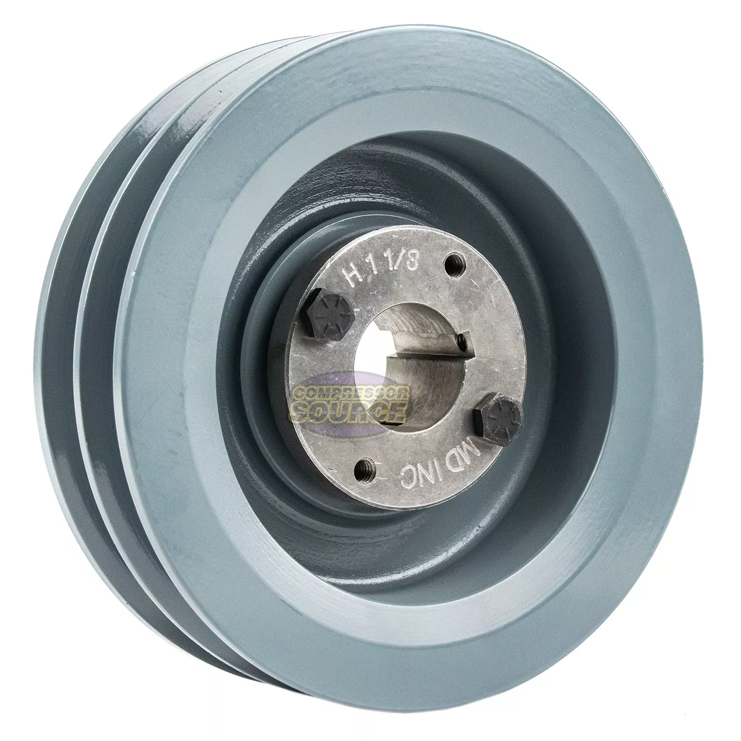 6" Double Groove B Section 5L Sheave with 1-1/8" (1.125") H-Style Spli