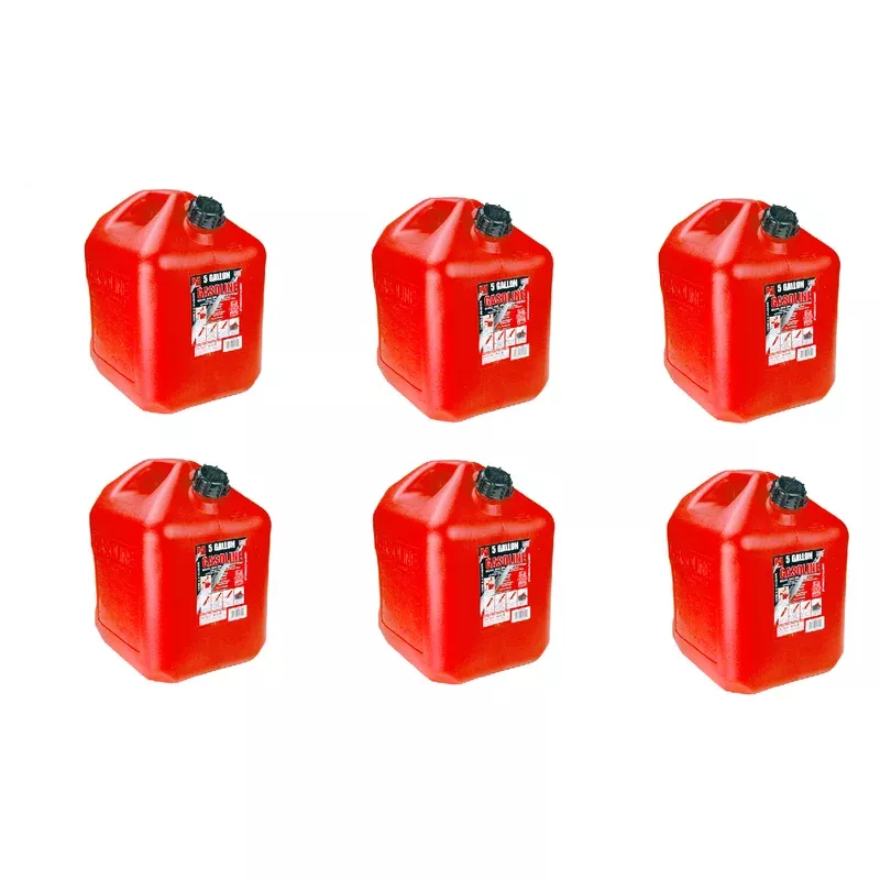 (6) Midwest 5 Gallon Gas Cans
