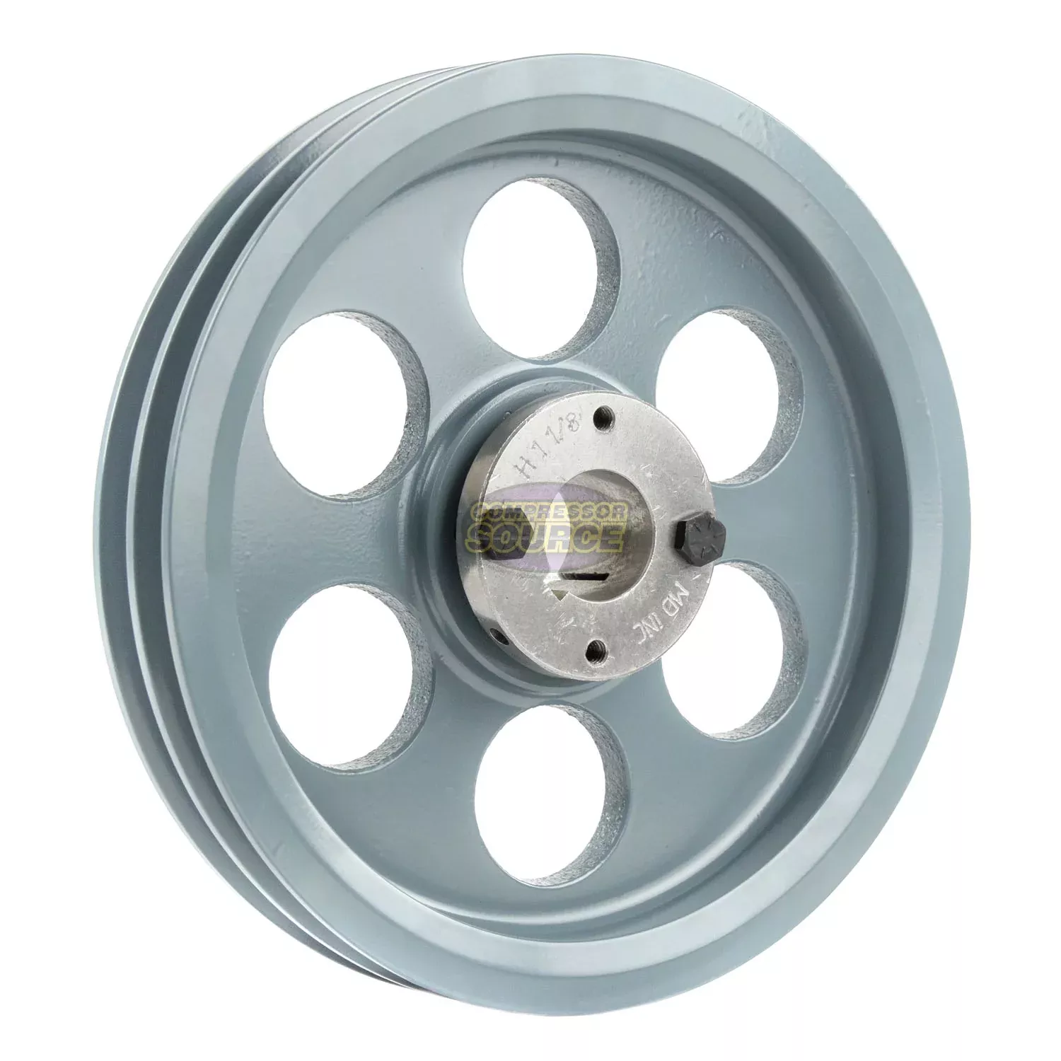 8.25" Double Groove A Section 4L Sheave with 1-1/8" (1.125") H-Style S