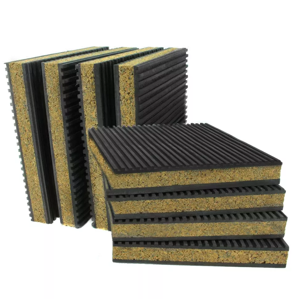 8 Pack Anti Vibration Pad Isolation Dampener Isolation 6x6x7/8 Rubber/