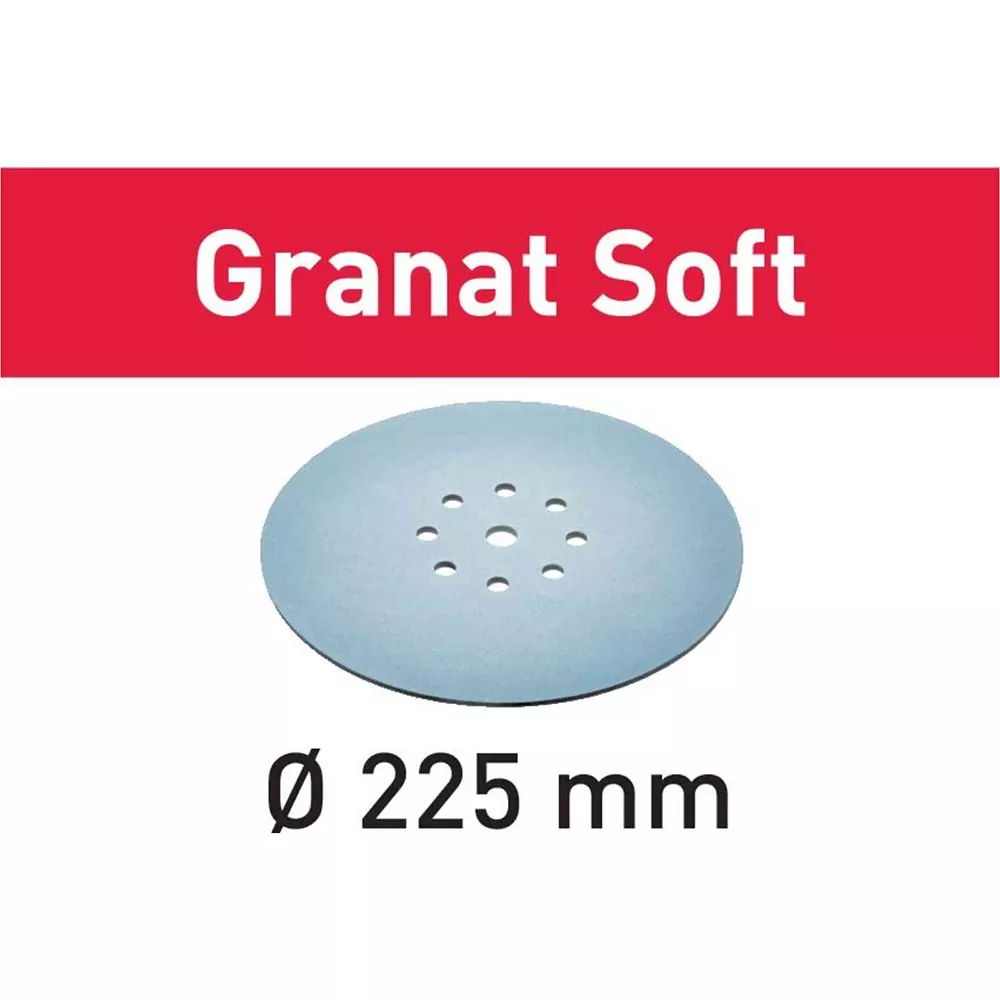9'' Festool Granat Soft D225 Foam-Backed Abrasive Discs
