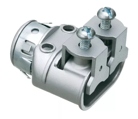 Arlington SG3838ST 3/8" Saddlegrip Snap-Tite Duplex Connector, Flex/AC/MC/HCF, Zinc Die-Cast