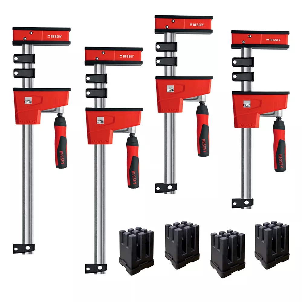Bessey REVOlution Parallel Clamp/Framing Kit with (2) 24'', (2) 40'' and KP Blocks