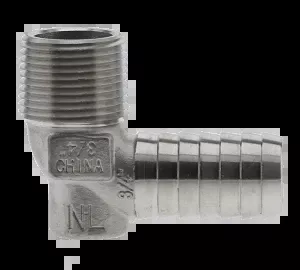 Boshart SSHL-075 3/4" MPT x Insert 304 Stainless Steel 90° Hydrant Elbow