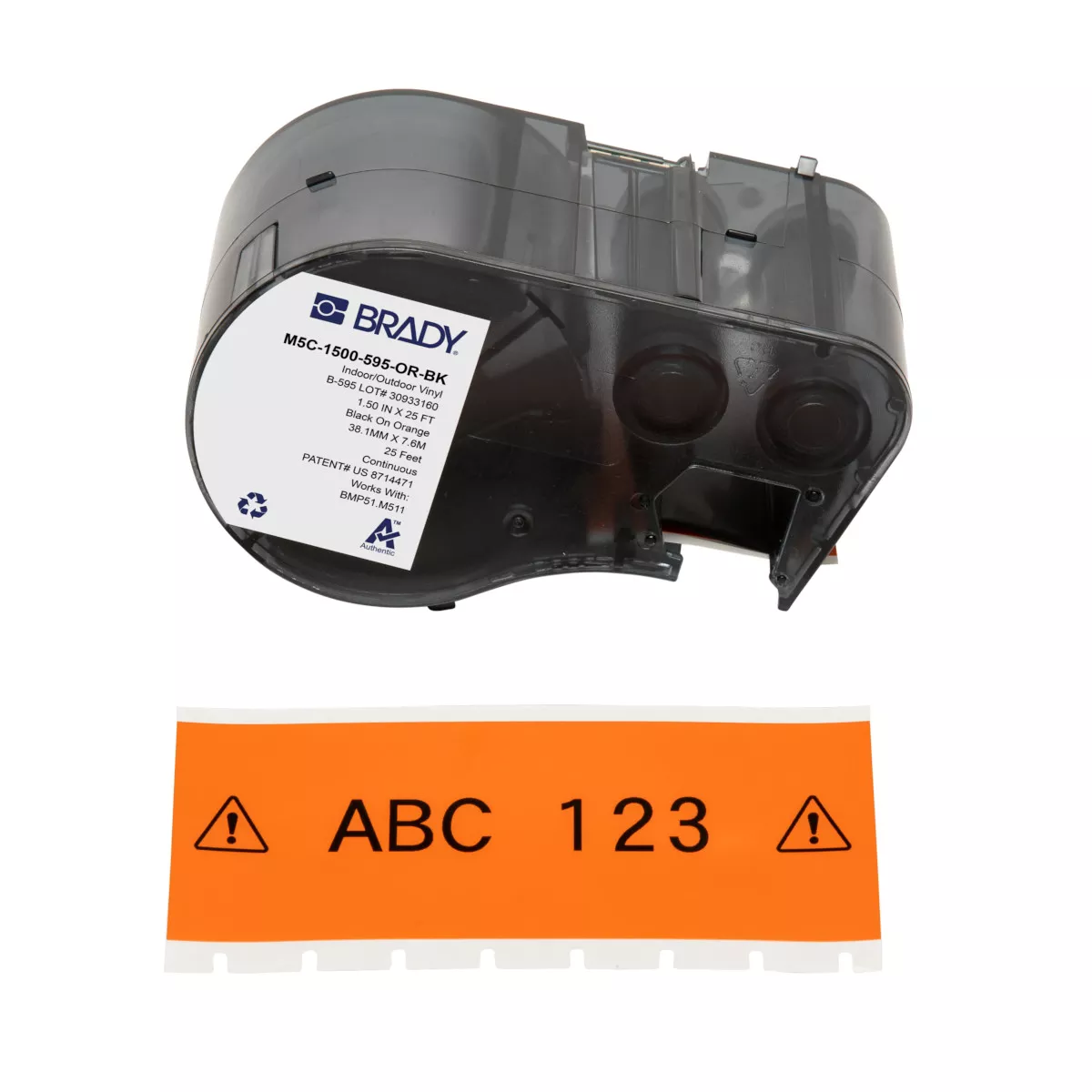 BRADY M5C-1500-595-OR-BK All-Weathe