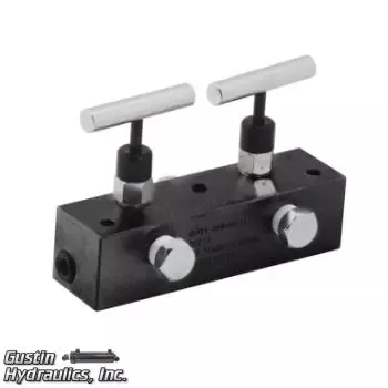BVA MFC2 MANIFOLD BLOCK 2 NEEDLE VALVES 6"