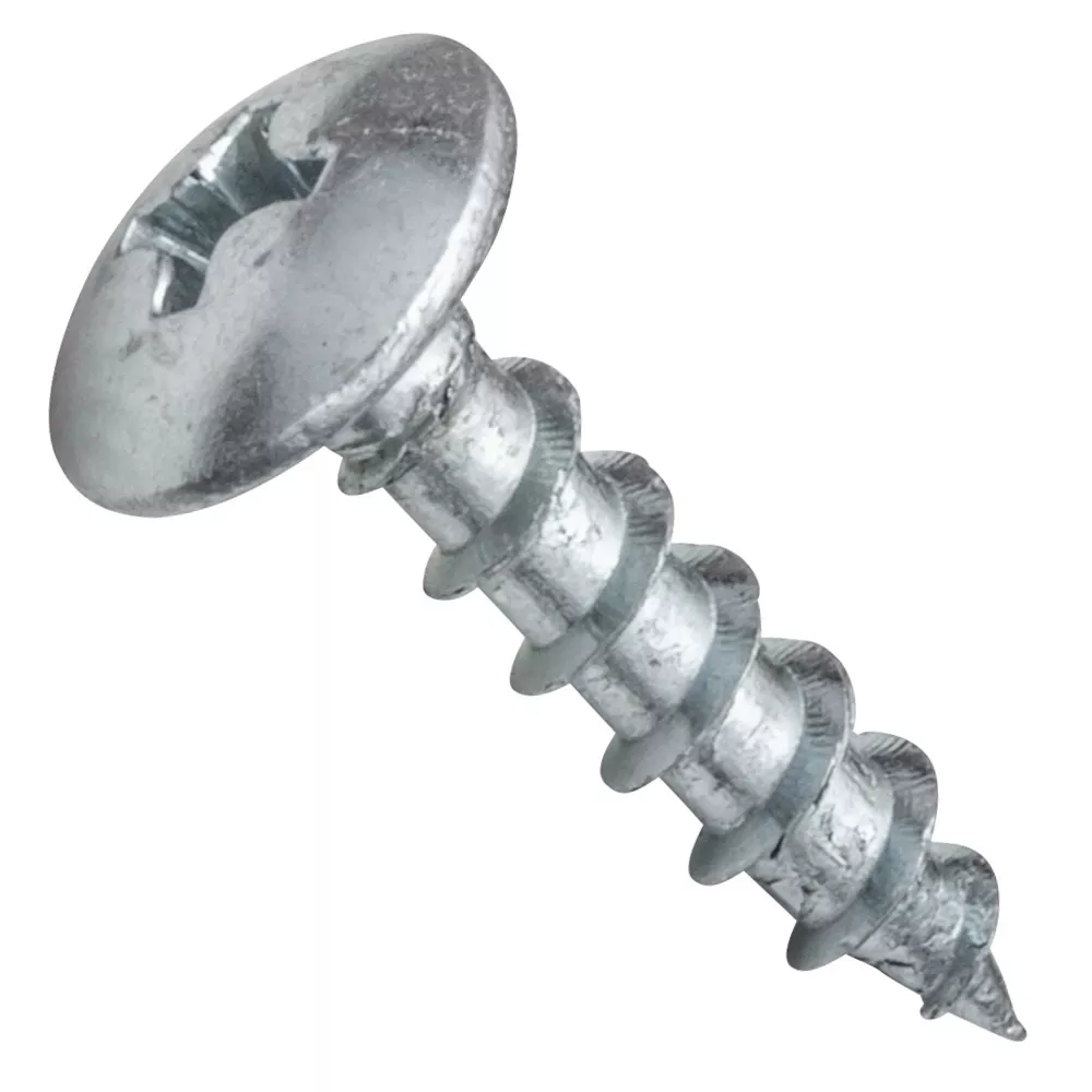 Centerline #6 x 1/2'' Truss Head Phillips Screws, Deep Thread, Zinc, 100-Pack