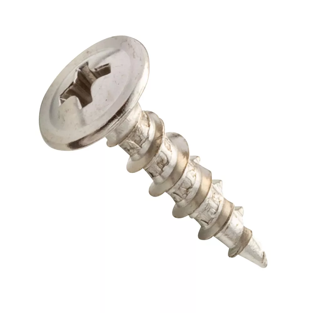 Centerline #8 x 3/4'' Low-Profile Washer Head Phillips Screws, Deep Thread, Nickel Finish, 100-Pack