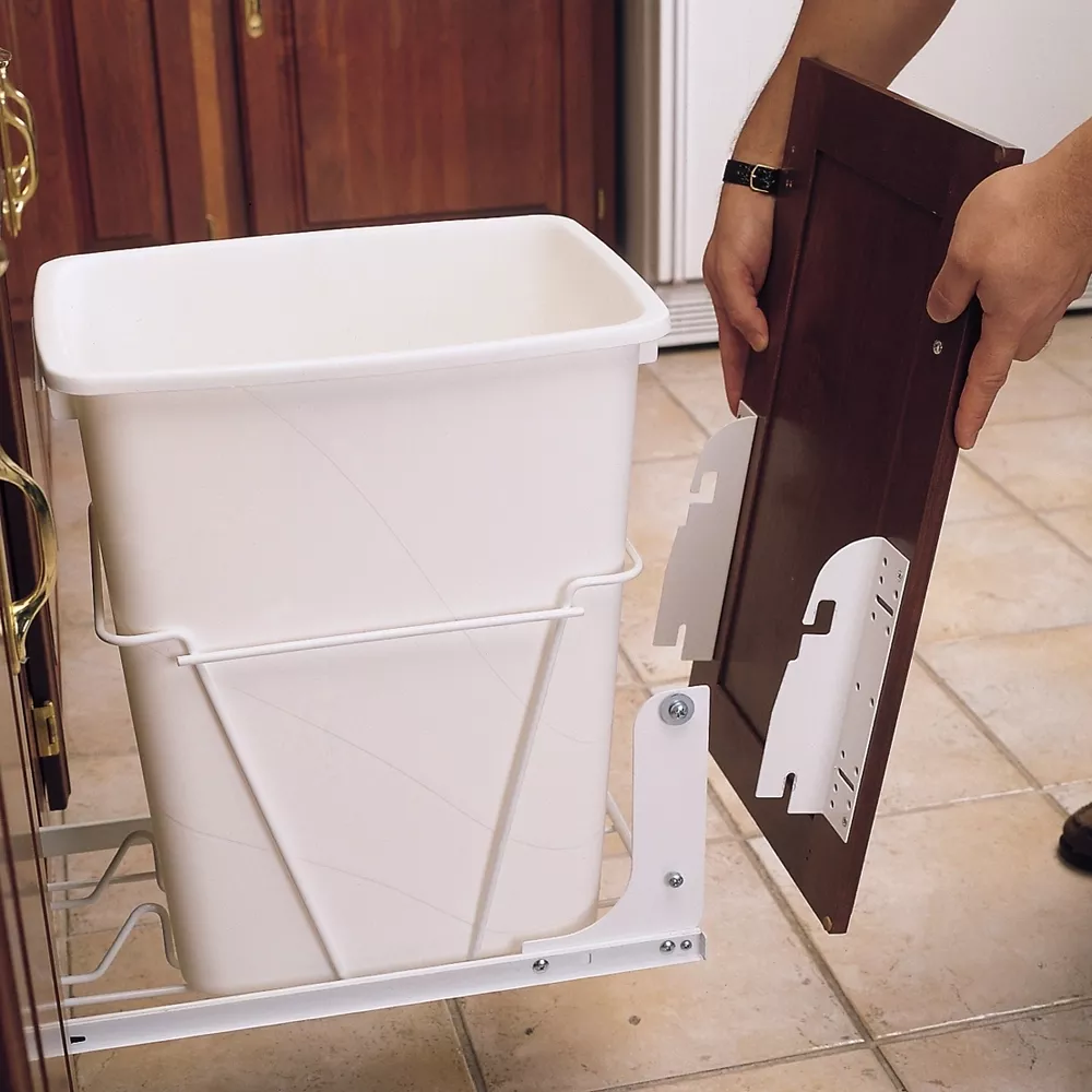 Door Mounting Kit for Rev-A-Shelf Pull-Out Units, Metallic Silver