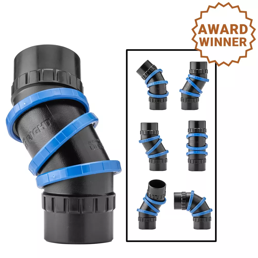 Dust Right Ready-Mount Dust Fitting, 2-1/2'' Articulating Port