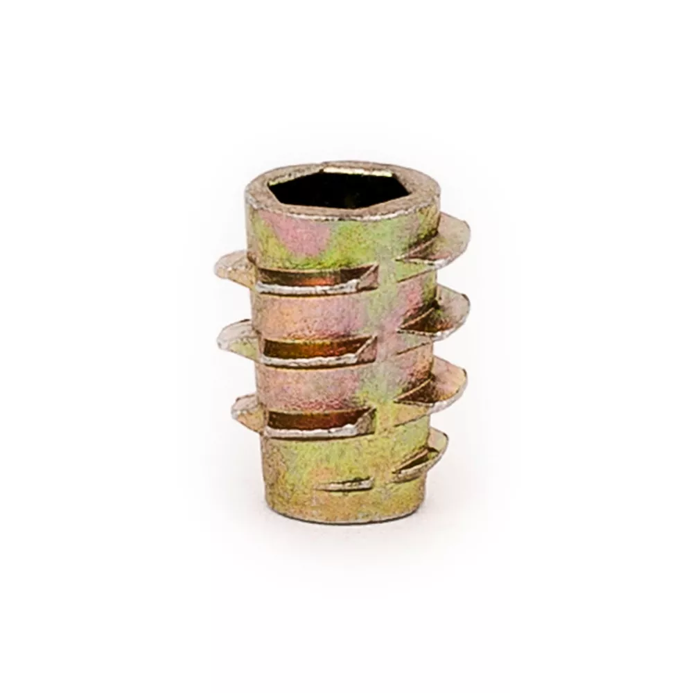 E-Z Hex Threaded Insert for Soft Wood - Flush - Pack of 50