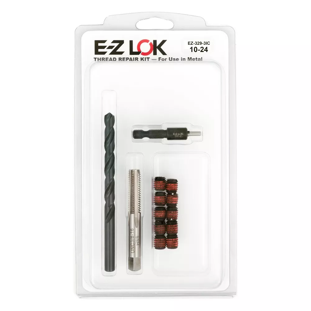 E-Z LOK Thread Repair Kit for Metal - Screw Locking - 10-24 x 3/8-16