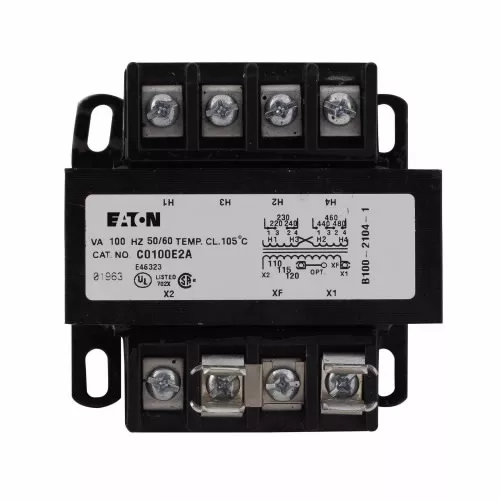 Eaton Electrical C0100E2A 100 VA 240 x 480 Volt Primary 120 Volt Secondary Industrial Control Transformer