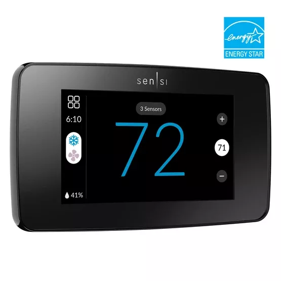 Emerson 1F96U-42WFB Sensi™ Touch 2 Wi-Fi Smart Thermostat, Programmable,4 Heat - 2 Cool, Black