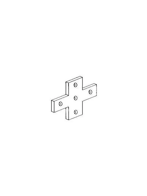 Erico F280000EG Five Hole Flat Cross Bracket, EG, 5.38" x 5.38"