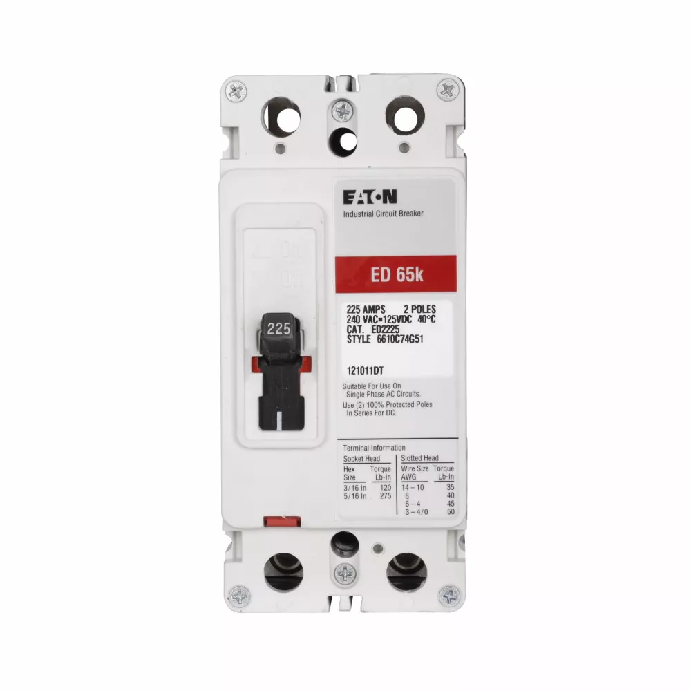 ETN ED2225L ED 65kA @240V, 2P 225 A