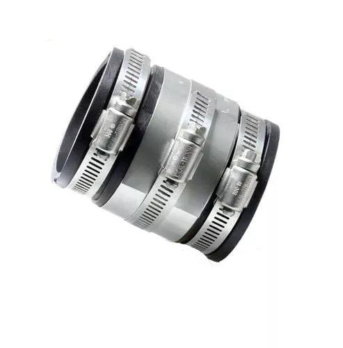 Fernco 1056-150RC 1.5" x 1.5" Strong Back PVC Shielded Coupling (Connects Cast Iron and PVC)