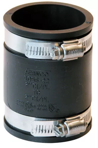 Fernco 1056-22 2" CI/PL x 2" CI/PL Flexible Coupling