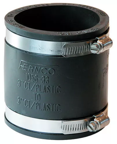 Fernco 1056-33 3" CI/PL x 3" CI/PL Flexible Coupling