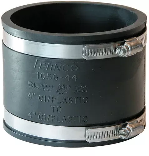 Fernco 1056-44 4" CI/PL x 4" CI/PL Flexible Coupling