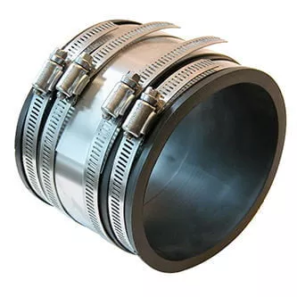 Fernco 1056-66RC 6" x 6" Strong Back PVC Shielded Coupling (Connects Cast Iron and PVC)