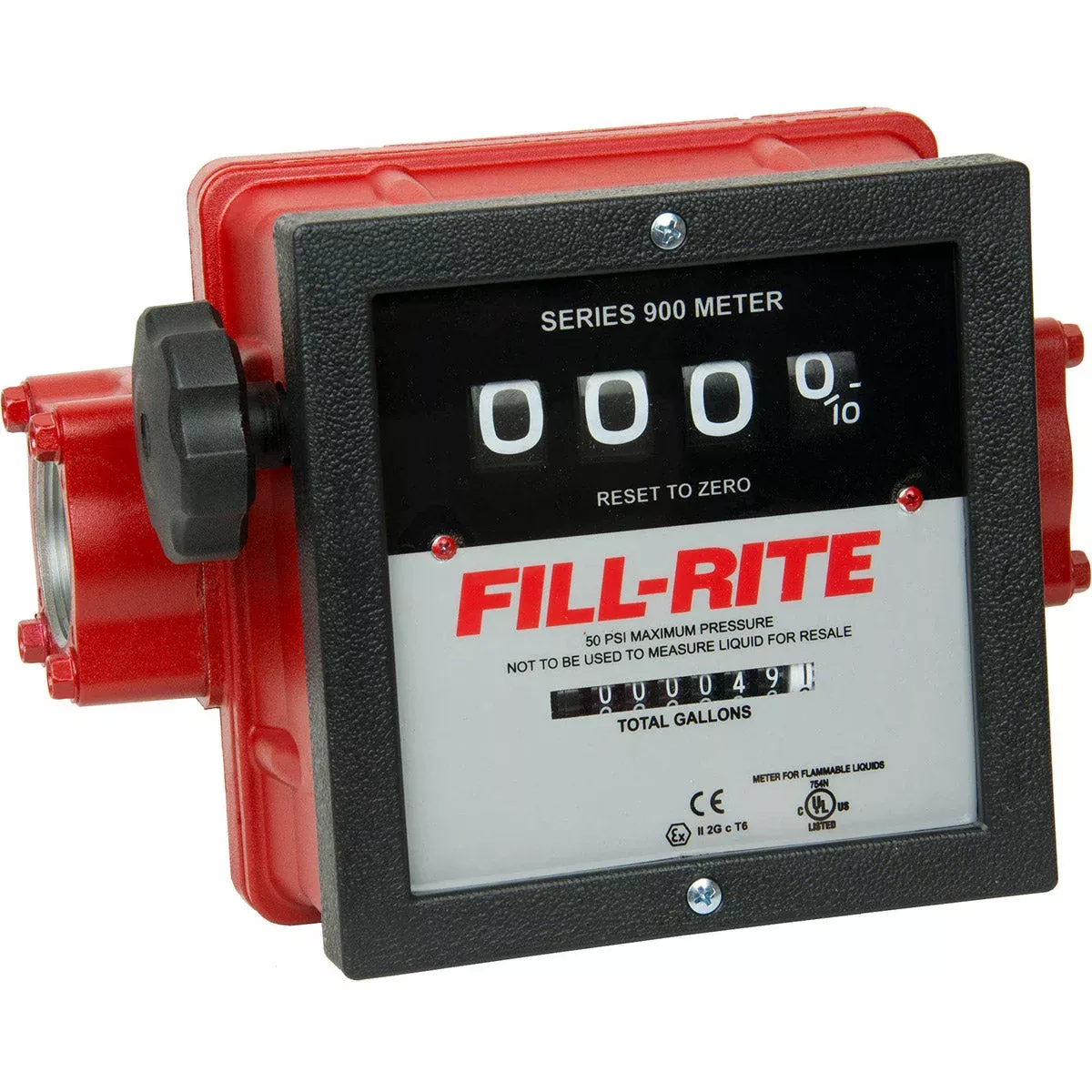 Fill-Rite 901C1.5 4-Digit Mechanical Fuel Transfer Meter (US Gallons) 1-1/2" NPT threads